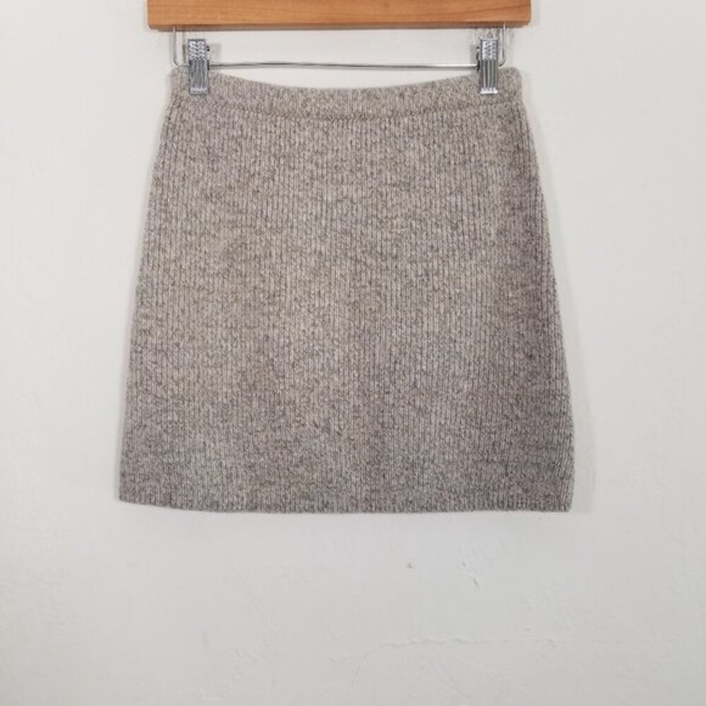 Zara Wool Blend Pull-On Mini Skirt Stretch Size S